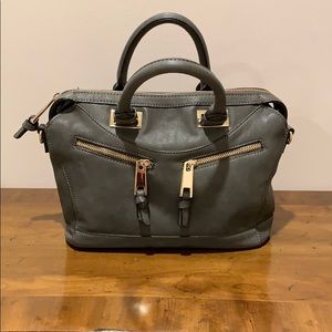 Leather bag with long strap
